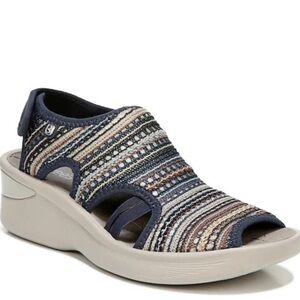 Bzees Stellar Woven Fabric Wedge Sandal 9.5M